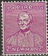 IRELAND 1954 Centenary Of Founding Of Catholic University Of Ireland - 2d - Cardinal Newman (first Rector) MNG - Unused Stamps