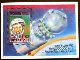 GUYANA, 1989.-Valentina Portrait And Vostok 6 Cabin. - Ozeanien