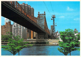 New York - Le Pont De Queensboro Et Le Tramway - Bruggen En Tunnels