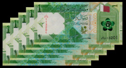 Qatar 2022 1 UNC Riyals P-W32/2 (x5 Pcs) - Qatar