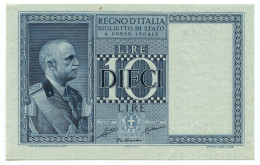 10 LIRE BIGLIETTO DI STATO VITTORIO EMANUELE III FASCIO 1935 XIII SUP+ - Regno D'Italia - Altri