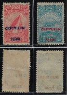 Brazil Year 1931 Zeppelin Airmail Company Stamp RHM-10/11 Used And Unused (catalog US$98) - Airmail (Private Companies)