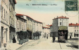 ++ 69 ++ Rhône - Brignais - La Place -Tramway (Colorisée) - Brignais