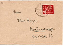 65367 - DDR - 1950 - 24Pfg Volkswahlen EF A Bf MARKNEUKIRCHEN -> Westdeutschland - Covers & Documents