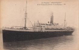 Bateau * Le Paquebot ROUSSILLON * Compagnie Générale Transatlantique - Dampfer