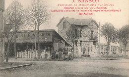 Rennes * J SANSON , Fabricant De Monuments Funéraires * Avenue Du Cimetière De L'est Et Boulevard Villebois Mareuil - Rennes