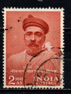 INDIA - 1956 - BAL GANGADHAR TILAK - EROE DELL'INDIPENDENZA - USATO - Used Stamps