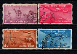 INDIA - 1954 - CENTENARIO DEL FRANCOBOLLO INDIANO - USATI - Oblitérés