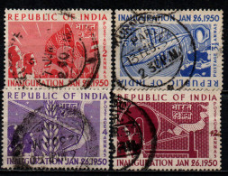 INDIA - 1950 - INAUGURAZIONE DELLA REPUBBLICA DELL'INDIA - USATI - Gebraucht