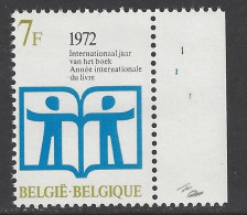 Belgique - 1972 - COB 1618 ** (MNH) - Planche 1 - 1971-1980