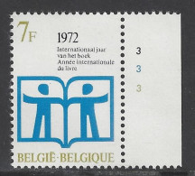 Belgique - 1972 - COB 1618 ** (MNH) - Planche 3 - 1971-1980