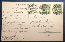 Suisse Divers Sur CPA TAD Lausanne EXP.LETT. 3.II.1908 Pour La France - (N594) - Covers & Documents