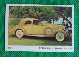 Trading Card - Americana Munich - (7,5 X 5,2 Cm) - Rolls Royce Sports Formal - N° 149 - Motori