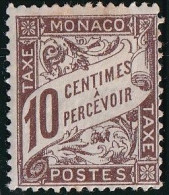 Monaco Taxe N°4 - Neuf * Avec Charnière -  Petite Rousseur Sinon TB - Taxe