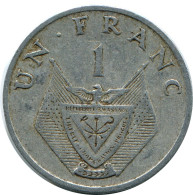 1 FRANC 1974 RWANDA (RUANDA) Coin #AP919.U - Rwanda