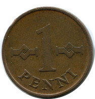 1 PENNI 1963 FINNLAND FINLAND Münze #BA142.D - Finland