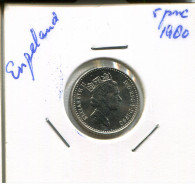 5 PENCE 1980 UK GROßBRITANNIEN GREAT BRITAIN Münze #AN581.D - 5 Pence & 5 New Pence