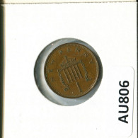 NEW PENNY 1979 UK GROßBRITANNIEN GREAT BRITAIN Münze #AU806.D - 1 Penny & 1 New Penny