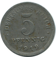 5 PFENNIG 1919 E GERMANY Coin #AE300.U - 5 Rentenpfennig & 5 Reichspfennig