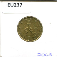 20 EURO CENTS 2003 ITALY Coin #EU237.U - Italia