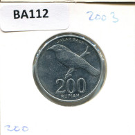 200 RUPIAH 2003 INDONÉSIE INDONESIA Pièce #BA112.F - Indonésie