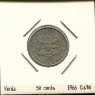 50 CENTS 1966 KENYA Moneda #AS327.E - Kenya