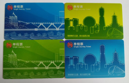 China Hangzhou Metro One-way Card/one-way Ticket/subway Card,4 Pcs - Monde