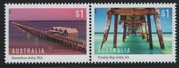 Australia 2017 MNH Sc 4589a $1 Busselton, Tumby Bay Jetty Pair - Mint Stamps