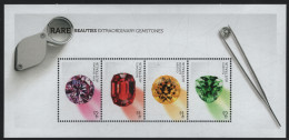 Australia 2017 MNH Sc 4601d Sapphire, Rhodonite, Fluorite, Diamond Gems Sheet - Mint Stamps
