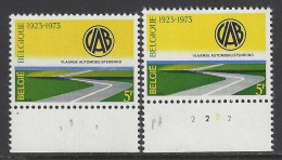 Belgique - 1973 - COB 1689 ** (MNH) - Planches 1 Et 2, Série Complète - 1971-1980