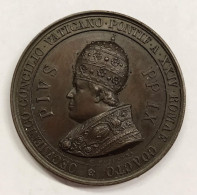 Pio IX Sommo Pontefice 1846-1878 Medaglia A. XXIV Concilio Ecumenico Opus Moscetti Ae 30,76 42 Mm E.641 - Autres & Non Classés