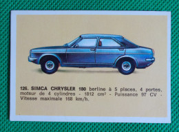 Trading Card - Americana Munich - (7,5 X 5,2 Cm) - Simca Chrysler 180 Berline - N° 126 - Engine