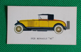 Trading Card - Mobil Vintage Cars - (6,8 X 3,8 Cm) - 1928 Renault "45" - N° 17 - Moteurs