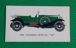 Trading Card - Mobil Vintage Cars - (6,8 X 3,8 Cm) - 1926 Vauxhall 30-98 HP "OE" - N° 10 - Motoren
