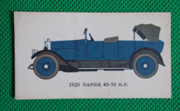 Trading Card - Mobil Vintage Cars - (6,8 X 3,8 Cm) - 1920 Napier 40-50 HP - N° 1 - Moteurs