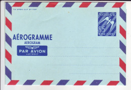 NORGE  NORWAY   Aerogramme  55 Öre - Interi Postali