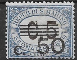 San Marino Mlh * Low Hinge Trace (10 Euros) 1940 Postage Due - Segnatasse