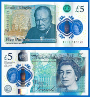 Royaume Uni 5 Pounds 2017 Serie AC Sign Cleland Polymer Pound Grande Bretagne UK United Kingdom Que Prix + Port - 5 Pond