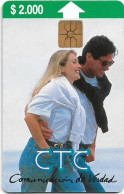 Chile - CTC - Comunicación De Verdad, Couple (3rd Issue), Gem1A Symmetr. Black, 09.1996, 2.000Cp$, 100.000ex, Used - Cile