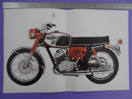 Poster YAMAHA 250 YDS-5 édition Motocyclisme Moto Format A3 - Motor Bikes