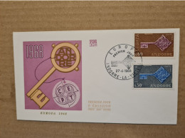 ANDORRE  LA VIEILLE FDC 1968 EUROPA - Cartas & Documentos