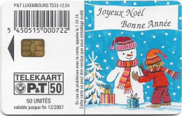 Luxembourg - P&T - Joyeux Noël 2004 Bonne Année 2005, 12.2004, 50Units, Used - Luxembourg