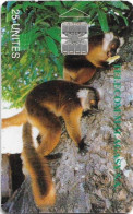 Madagascar - Telecom Malagasy - Lemurs Of Madagascar, Cn. White, Chip SC7, 25Units, Used - Madagaskar