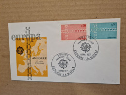 ANDORRE  LA VIEILLE FDC 1971 EUROPA - Covers & Documents