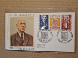 ANDORRE  LA VIEILLE FDC 1972 HOMMAGE A DE GAULLE - Lettres & Documents