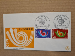 ANDORRE  LA VIEILLE FDC 1973 EUROPA - Lettres & Documents
