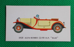 Trading Card - Mobil Vintage Cars - (6,8 X 3,8 Cm) - 1928 Alfa Roméo 22-90 HP "RLSS" - N° 15 - Auto & Verkehr