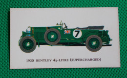 Trading Card - Mobil Vintage Cars - (6,8 X 3,8 Cm) - 1930 Bentley 4 1/2 Litre Supercharged - N° 23 - Motori