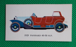 Trading Card - Mobil Vintage Cars - (6,8 X 3,8 Cm) - 1929 Panhard 40-50 HP - N° 20 - Motores