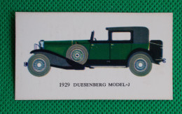 Trading Card - Mobil Vintage Cars - (6,8 X 3,8 Cm) - 1929 Duesenberg Model J - N° 18 - Engine